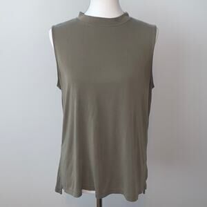 Banana Republic Olive Sleeveless Tank Top Sz L